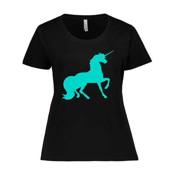 Inktastic Aqua Unicorn Women's Plus Size T-Shirt
