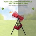 thumbnail image 3 of Outdoor Swing Set with Cushion & Sunshade Canopy 250KG Weight Capacity Iron Frame Oxford Cloth Patio Swing for Garden Backyard Balcony, 3 of 8