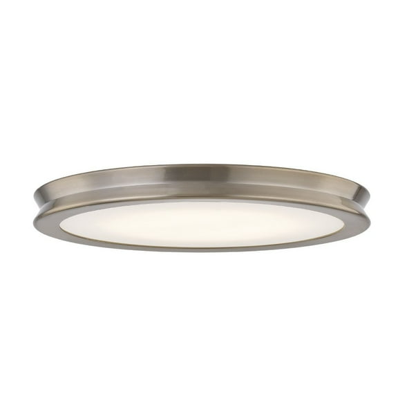 Justice Design Group Fsn-4182-Opal Fusion 17" Wide Led Flush Mount Ceiling Fixture - Brass