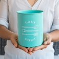 thumbnail image 4 of Linen Chest Danica Utensil Crock Tin - Turquoise, 4 of 4