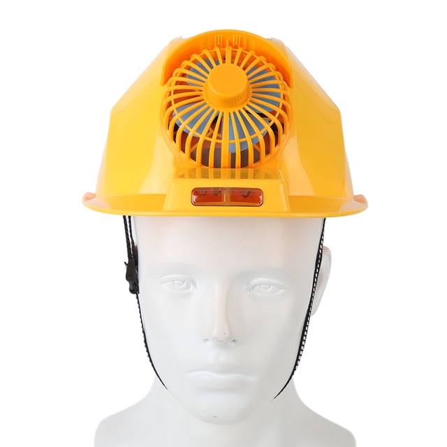 Casco Con Ventilador Solar, Cómodo De Usar Casco Con Viento Fuerte Y Luz Para Minería Para Construcción