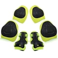 thumbnail image 1 of tredstone 6PCS Knee Pads Set Foam Wrist Guards Breathable Pressure Resistant Hand Guard Roller Bikes Skateboard Skating Riding Light Green Yellow, 1 of 6