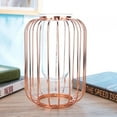 thumbnail image 5 of Blantye Nordic Lantern-Shaped Wrought Iron Vase Glass Iron Tabletop Flower Vase, 5 of 8