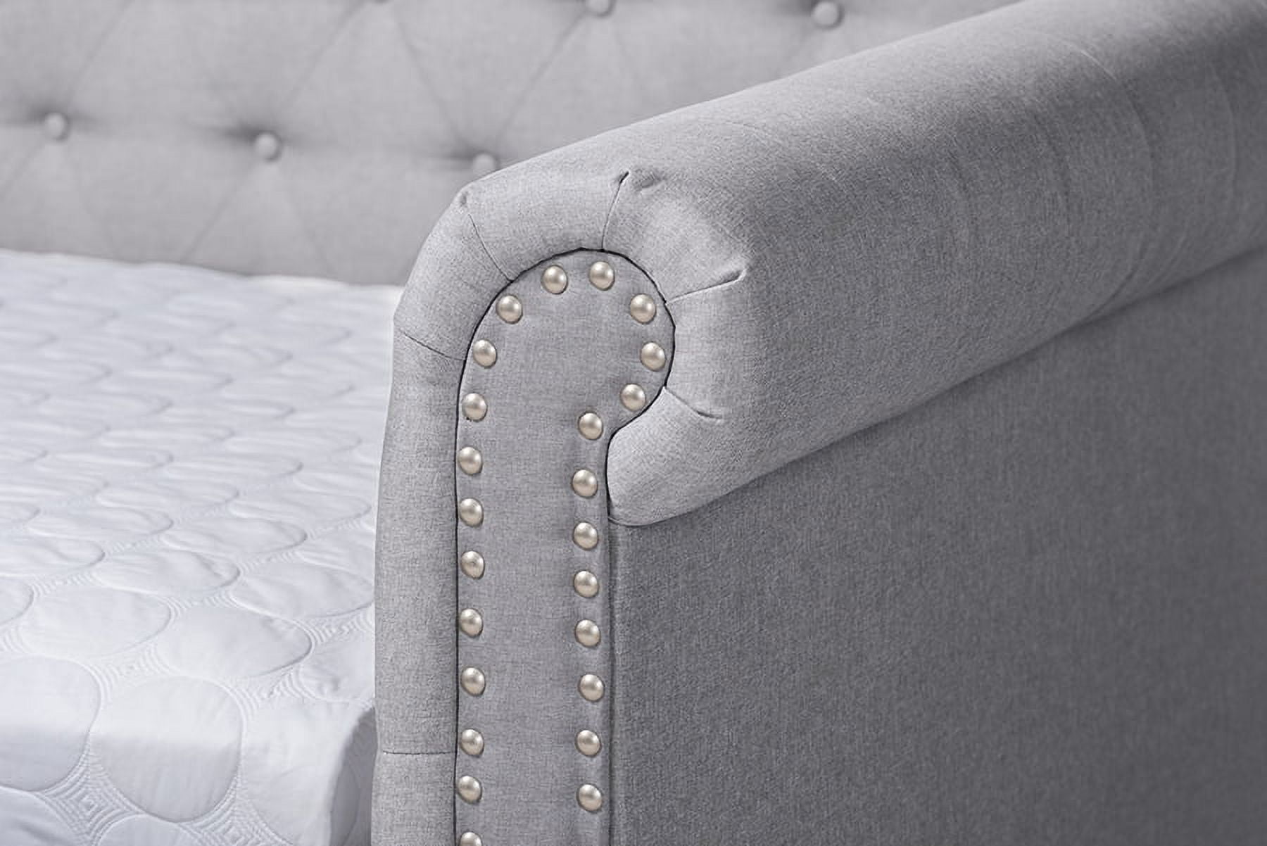 Baxton Studio Mabelle Gray Upholstered Queen Size Daybed