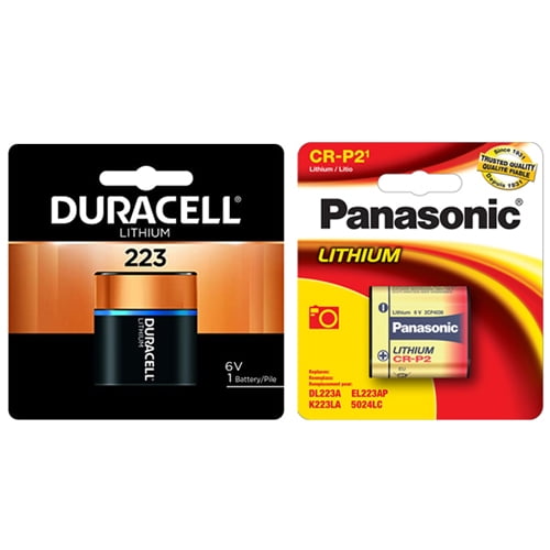 1 x Duracell + 1 x piles photo au lithium Panasonic CRP2/223 (2 au