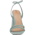 thumbnail image 2 of Sam Edelman Kia Tide Blue Squared Open Toe Ankle Strap Block Heeled Wide Sandals (Tide Blue, 7), 2 of 6