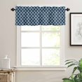thumbnail image 3 of Lake Blue Moroccon Valances for Windows Farmhouse Kitchen Curtains Valances Rod Pocket Valance Curtains for Kitchen Windows Minimalist Ethnic Bohemian Aesthetic Window Valances for Bathroom 54"x18", 3 of 6