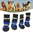 thumbnail image 4 of Botas Para Perros, Resistente Al Agua, Resistente Al Deslizamiento, Cómodo Protector De Pata De Perro, Reflectante, Parte Superior Alta, 4 Piezas Para Interior Para Conejos Enanos ANGGREK Otros, 4 of 8