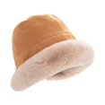 thumbnail image 2 of Bucket Hat Women's Faux Fur Hat Girls' Teddy Style Winter Hat Fisherman Hat Warm Windproof Cap, 2 of 8