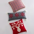 thumbnail image 3 of Villa Lugano Sleigh Bells Grey by Levtex Home - Decorative Pillow (12x24n.) - Snowflake - Red, White and Grey, 3 of 5