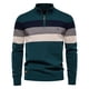 thumbnail image 1 of Jersey de retales para hombre, suéter informal de algodón con cremallera y cuello simulado, suéter cálido a la moda de invierno para hombre, 1 of 5