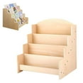 thumbnail image 4 of Shoreew Greeting Card Display Stand High Stability Easy to Install Multipurpose 4-Tiered Wooden Organizer Rack Photos Brochure Holder, 4 of 7