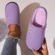thumbnail image 4 of Casa mullidas felpa antideslizantes para hombres y mujeres (40-41) Morado, 4 of 9