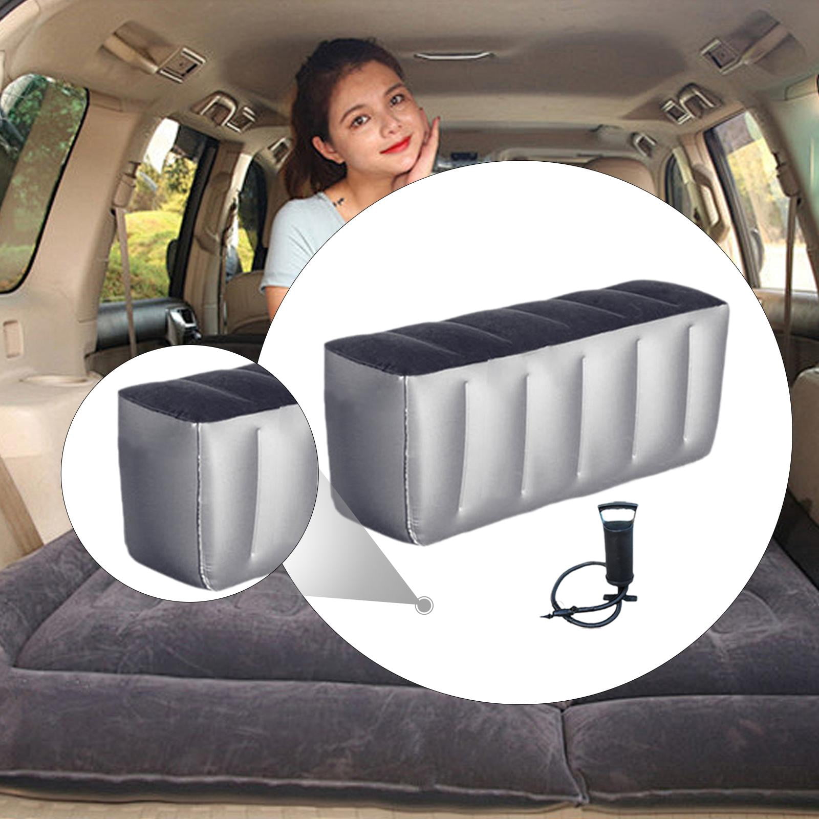 amagogo Car Back Seat Bed Inflatable Mattress Air Sleeping Pad Flocking Cushion Portable Gap Pad with Pump Suitable for Road Travel Family Camping Outdoor Use B