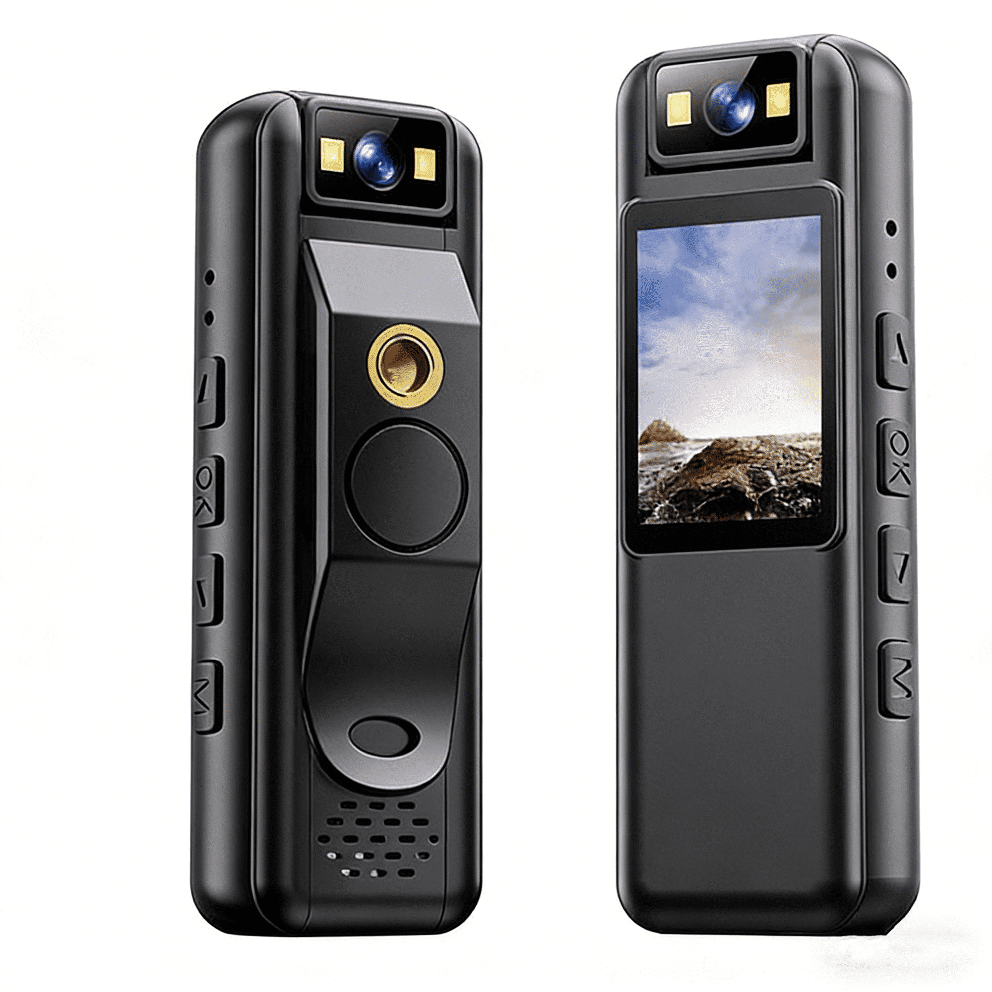 Mini Body Camera with Audio and Video Recording, 1080P HD Police Action Body Camera, Infrared Night Vision Recorder, 180° Rotating Lens, Premium Portable Camcorder, Handheld Camera for Sports