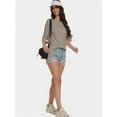 thumbnail image 3 of Women's Oversized T Shirt Crewneck Solid Short Sleeve Baggy Tees, 3 of 4