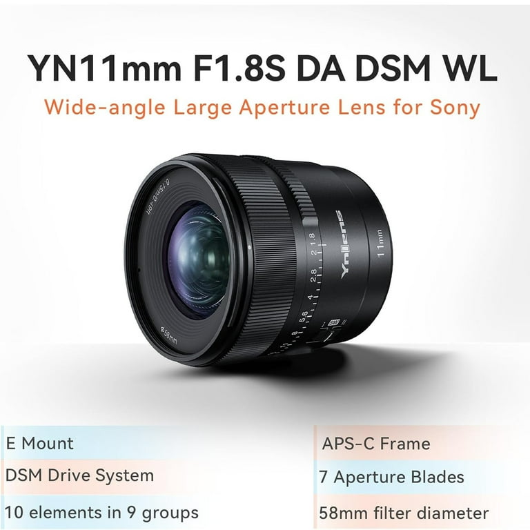 YONGNUO YN11MM F1.8S Lens w/Remote Controller forSony 11mm F1.8