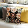 thumbnail image 3 of FCXZI Colorful Plates Holiday Pillow Case for Home Sofa Couch Linen 18x18in, 3 of 5