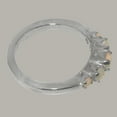 thumbnail image 4 of LBG British Made 10k White Gold Natural Opal Womens Promise Ring - 33 size options - Size 8.75, 4 of 6
