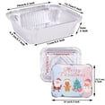 thumbnail image 3 of SHCKE 50-PACK Kitchen Christmas Cookie Tins Aluminum Foil Pans, Aluminum Cake Pans for Leftovers, Holiday Treats, Gift Giving, Foil Container Rectangular, 3 of 8