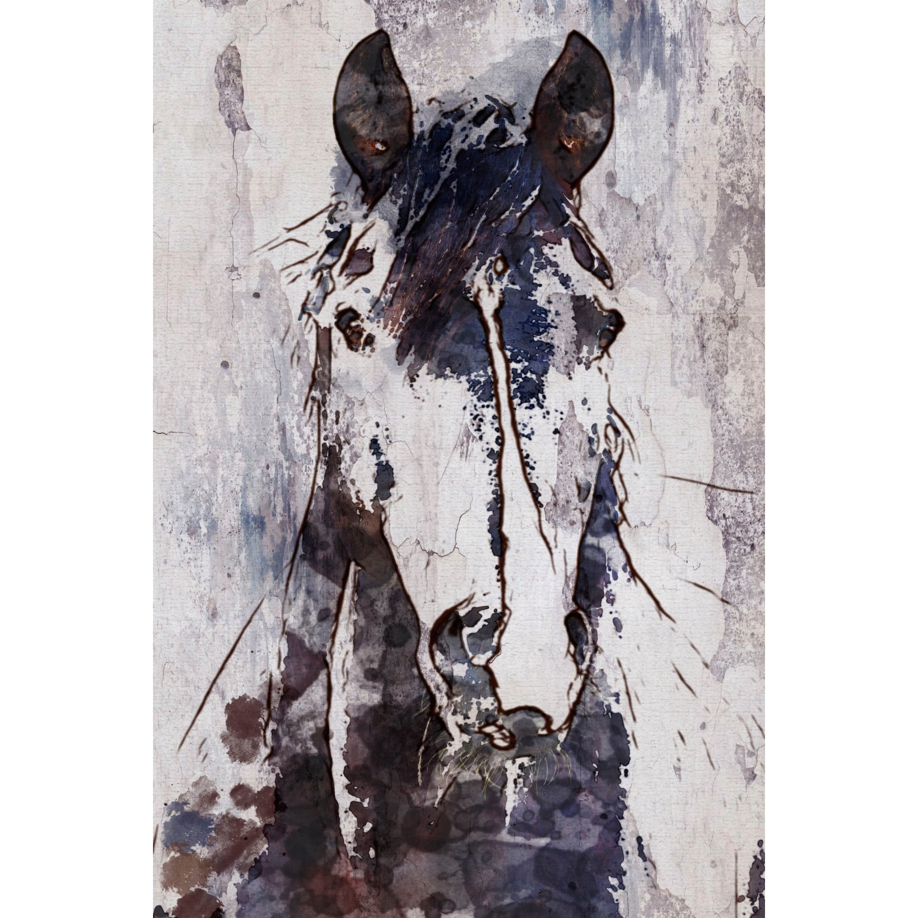 Marmont Hill "Mustang Horse" by Irena Orlov Painting Print on Wrapped Canvas