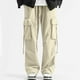 thumbnail image 1 of Pantalones largos de moda para hombre, color sólido, informales, elásticos, con cordones, holgados, deportivos, de trabajo, blusa para hombre, 1 of 4