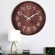 thumbnail image 5 of Reloj de pared Sunnimix de Madera oscura 12 pulgadas movimiento de barrido, 5 of 7