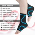 thumbnail image 3 of ZHAOCHENG 1 par de tobilleras de apoyo, calcetines para fascitis plantar, mangas de compresión para pies para aliviar el dolor de artritis deportiva, 3 of 5