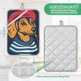 thumbnail image 6 of Yayeee Pot Holders Kitchen Heat Resistant with Pocket 7"x9.8" Cotton Oven Cooking Hot Pads, Blue Dog Artist, 6 of 7