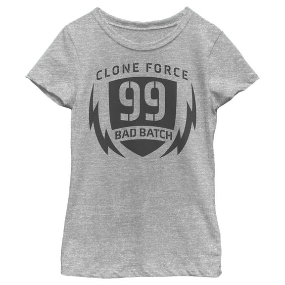 Girl's Star Wars: The Bad Batch Clone Force 99 Logo  Graphic Tee Athletic Heather Medium