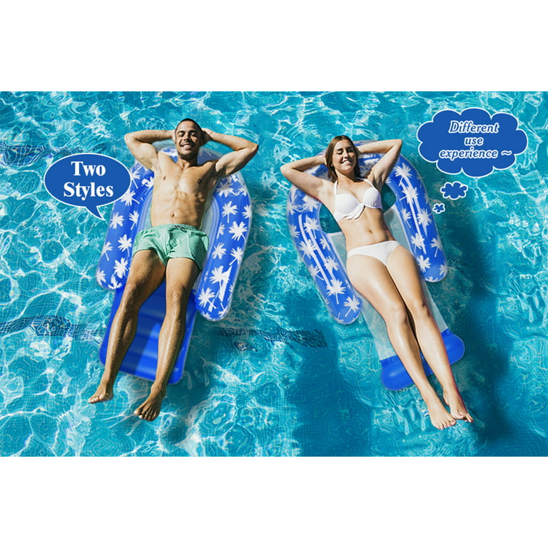 Beiou Inflatable Pool Float adult - Pool Floaties Floats Rafts Floating Chair Floats Water Floaty for Swimming Pool 51 inch Heavy Duty(Blue), Size