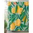 thumbnail image 2 of Tropical Shower Curtain, Lemon Leaf Fruit Bathroom Decor Curtains Set with Hooks, Orange Green Waterproof Fabric Home Accessories， Stall 36 X 72 Inch, 2 of 6