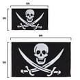 thumbnail image 7 of Vispronet 5ft x 8ft Calico Jack Pirate Flag, Jolly Roger Flag, Flag Only, 7 of 7