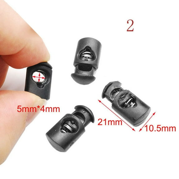 Premium Black Cord Lock Stoppers 100PCS for Different Sizes and Styles