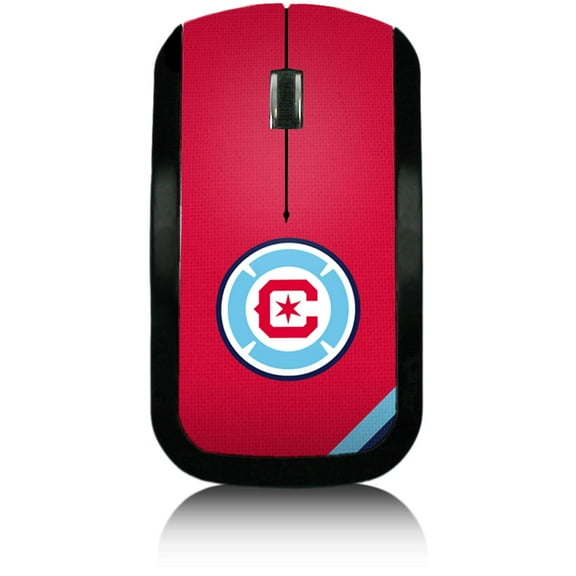 Chicago Fire Diagonal Stripe Design Wireless Mouse