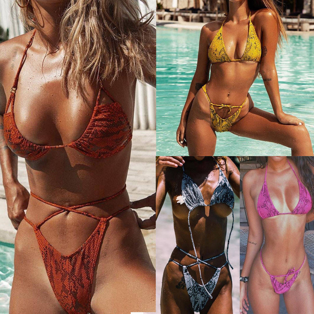 snake skin swimwear
