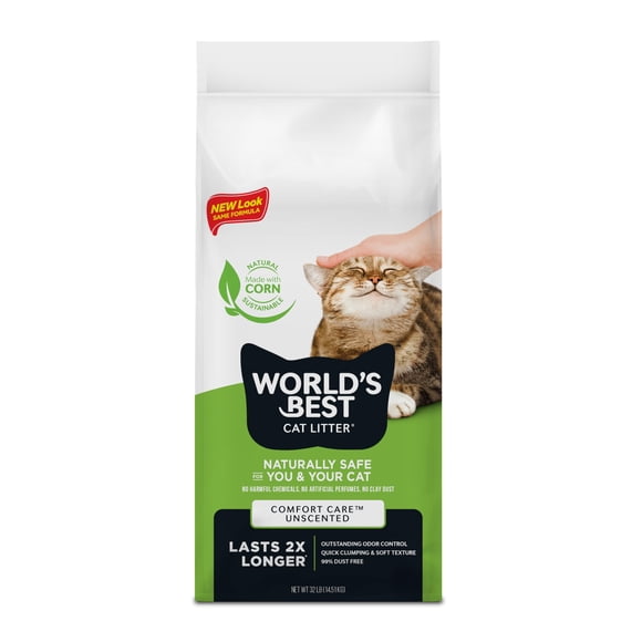 Cat Litter World's Best Comfort Care, sin perfume, 14,5 kg