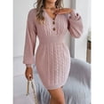 thumbnail image 3 of Vestido de punto, vestido suéter, mangas largas, vestido suéter de punto, 3 of 6