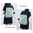 thumbnail image 6 of FORMRS Women's Travel Backpack Purse Anti-Theft Hidden Pockets Casual Shoulder Bag, Blue Trains Pattern, 6 of 7