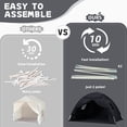 thumbnail image 3 of Twin Bed Tent for Kids Indoor, Toddler Bed Canopy with Flags, Twin Size Teepee Tents for Boys Girls Inside Bedroom (Black), 3 of 14
