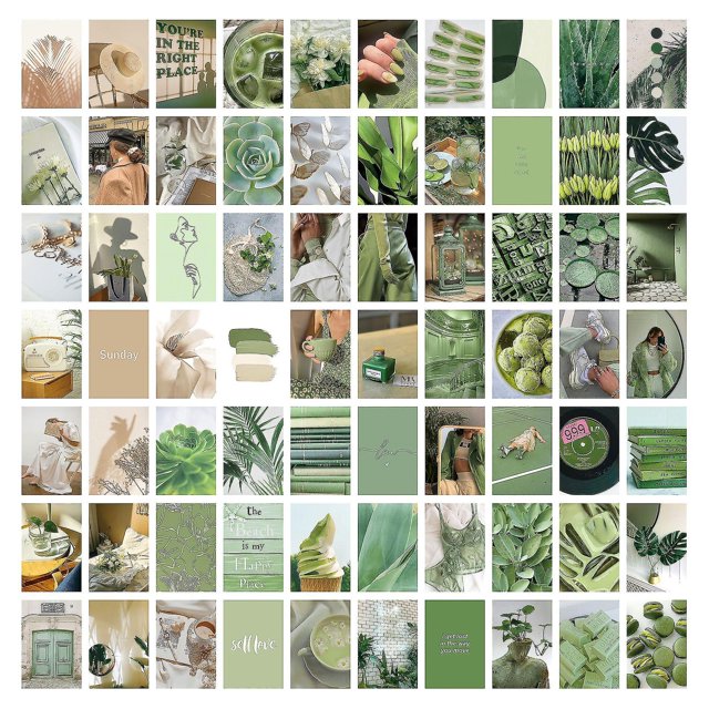 Imágenes estéticas 70 piezas 10x15cm Kit de collage de pared LingWen 8390615225021