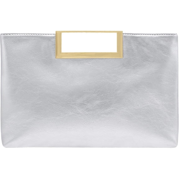 Clutch Purses for Women Formal Casual Sparkly PU Leather Handbag | Prom Wedding Party, snap, Strap,Metallic Handle,Large capacity