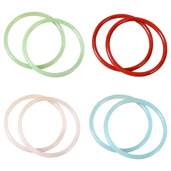 DESIGNICE 8Pcs Chinese Style Glass Bangles Imitation Jade Bracelet Thin Bracelets Bangles for Women/Girls