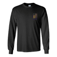 thumbnail image 2 of Louisiana Team Colors Football American Flag Unisex Long Sleeve T-shirt Graphic Tee-Black-4xl, 2 of 4