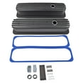 thumbnail image 4 of NEWZQ Tall Aluminum Finned Center Bolt Vortec Valve Covers Black for Chevy 5.0L & 5.7L 283 350 450, 4 of 7