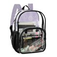 thumbnail image 1 of Ttyddzy Clear Backpack Heavy Duty PVC Transparent Backpack for College Workplace, Lilac Dandelion, 1 of 7