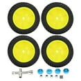 thumbnail image 1 of RC Rubber Tires, Exquisite Craftsmanship 4PCS 1/10 RC Wheels  For 1/10 Flat Sports Car Yellow, 1 of 8