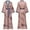 Pink Long 24, variant on Chinese Style Print Women Long Robe Nightgown Retro Satin Sleepwear Nightdress Half Sleeve Kimono Bathrobe Gown Loose Home Wear (Green Long 19,PLUS ONE SIZW)