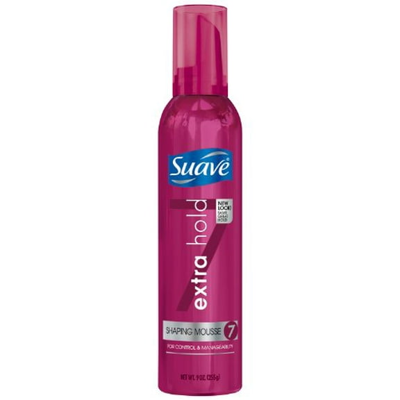 4 Pack Suave Extra Hold 7 Shaping Mousse 9oz Each