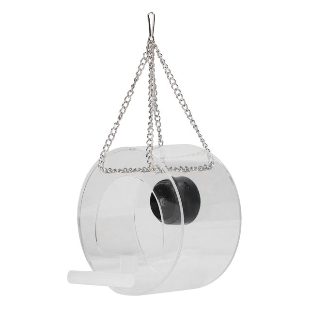 Hanging Bird Feeder, Video Recording Suction Cup Easy Install Smart Bird Feeder Weather Resistant Real Time Monitoring for Backyard Round,Triangle